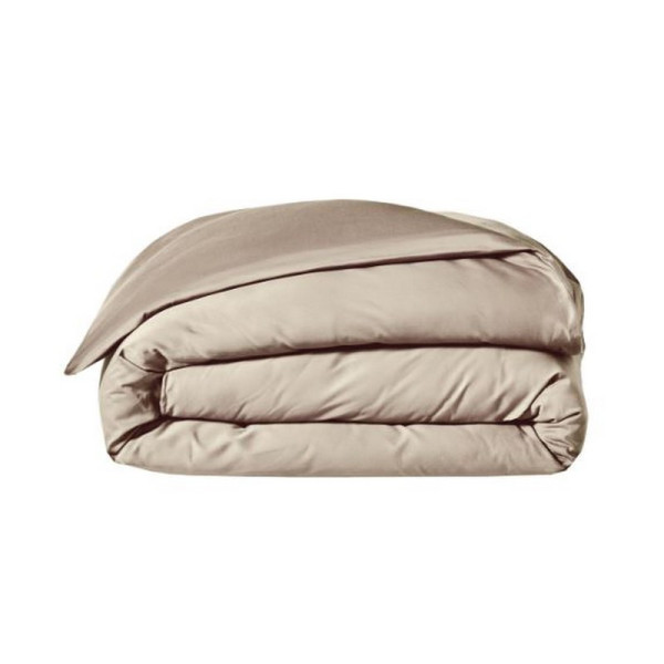 Housse de couette Uni BLANC DES VOSGES Satin 280x240cm Chanvre