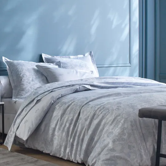 Housse de couette BLANC DES VOSGES Hespéride Porcelaine 140x200cm