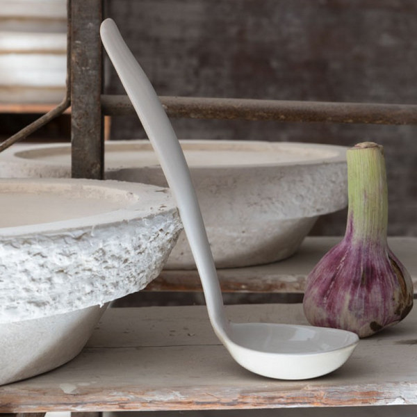 Louche GM en grès DIGOIN coloris blanc