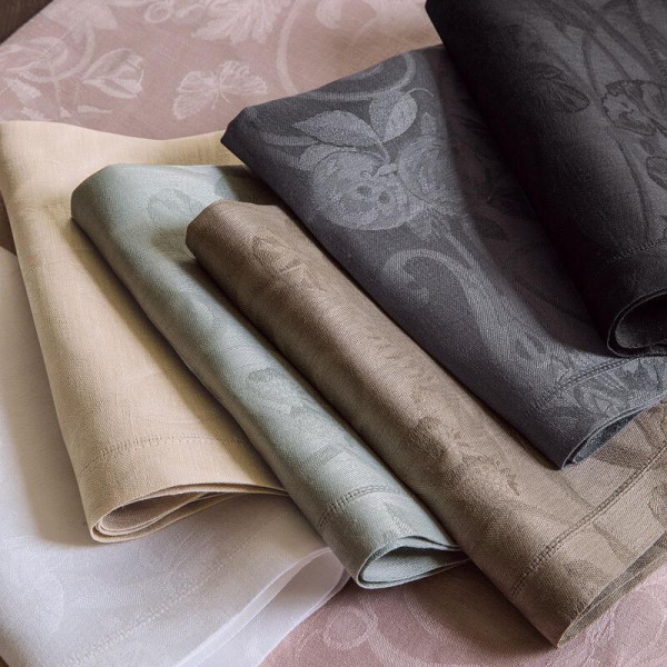 Serviette de table Tivoli Lin Le Jacquard Français coloris FLANELLE (12 dispos)
