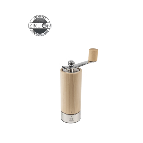 Moulin à sel à manivelle PEUGEOT SAVEURS Isen Zirlion naturel 18cm