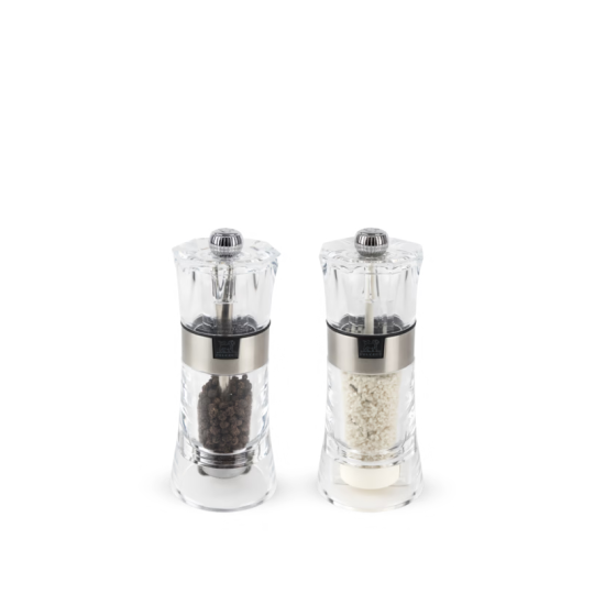 Set de 2 moulins à poivre et sel humide PEUGEOT SAVEURS Oslo acrylique 14cm