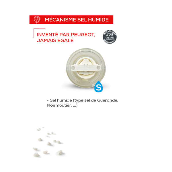 Set de 2 moulins à poivre et sel humide PEUGEOT SAVEURS Oslo acrylique 14cm