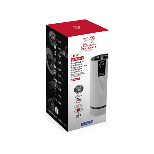 Moulin à sel sec PEUGEOT SAVEURS Line Electric Zirlion 15cm