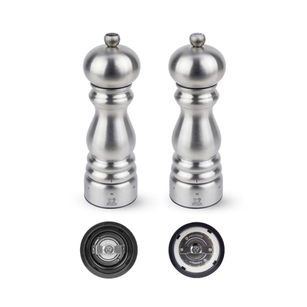 Set de 2 moulins à poivre et à sel sec PEUGEOT SAVEURS Paris Chef Zirlion u'Select inox 18cm