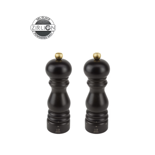 Set de 2 moulins à poivre et à sel sec PEUGEOT SAVEURS Paris u'Select Zirlion Chocolat 18cm
