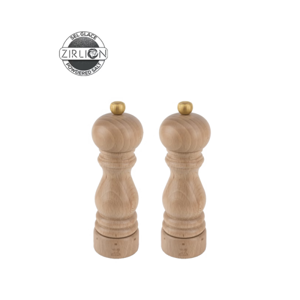 Set de 2 moulins à poivre et à sel sec PEUGEOT SAVEURS Paris u'Select Zirlion Naturel 18cm