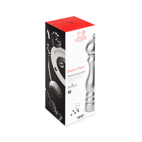 Moulin à poivre PEUGEOT SAVEURS Paris Chef Zirlion u'Select inox - 3 tailles