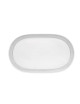 Plat ovale DEGRENNE Couronne argentée en porcelaine 38x23.5cm