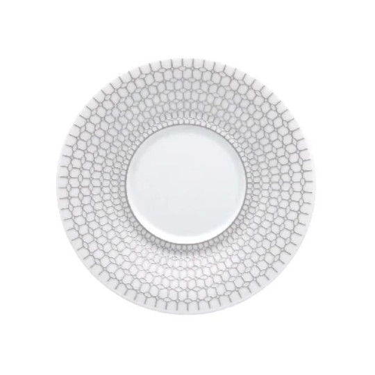 Soucoupe DEGRENNE Couronne argentée en porcelaine - 3 tailles