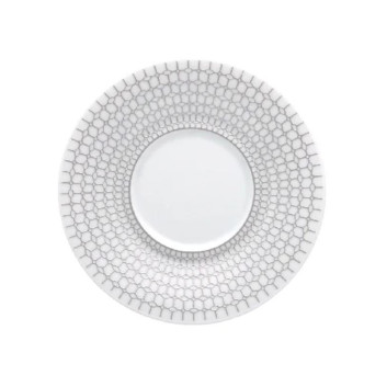 Soucoupe DEGRENNE Couronne argentée en porcelaine - 3 tailles