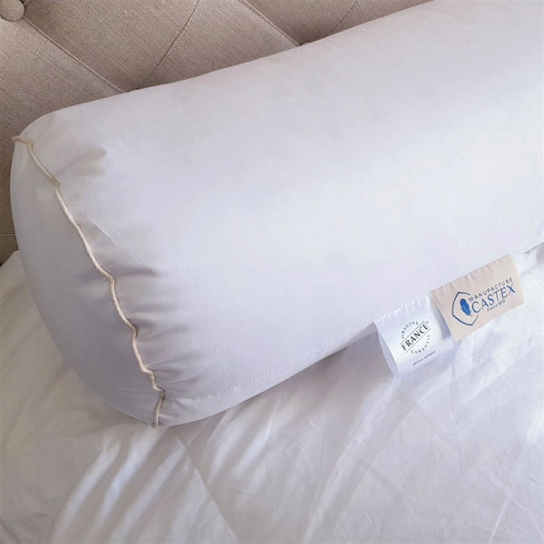 Traversin MANUFACTURE CASTEX bio moelleux 90% duvet canard - 2 tailles
