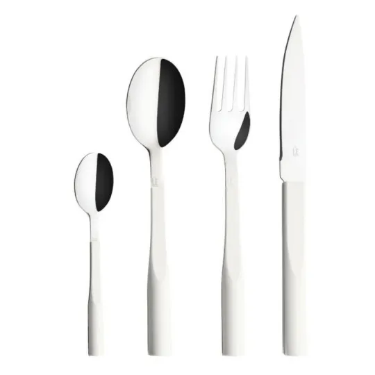 Coffret de 24 couverts GUY DEGRENNE L'E Starck Blanc Navet