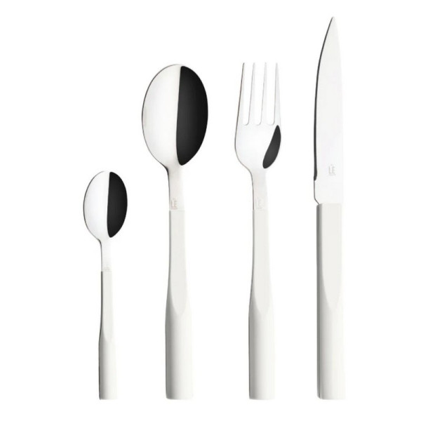 Coffret de 24 couverts DEGRENNE L'E Starck Blanc Navet