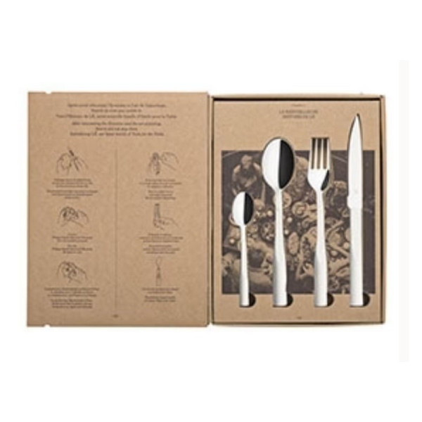 Coffret de 24 couverts DEGRENNE L'E Starck Blanc Navet