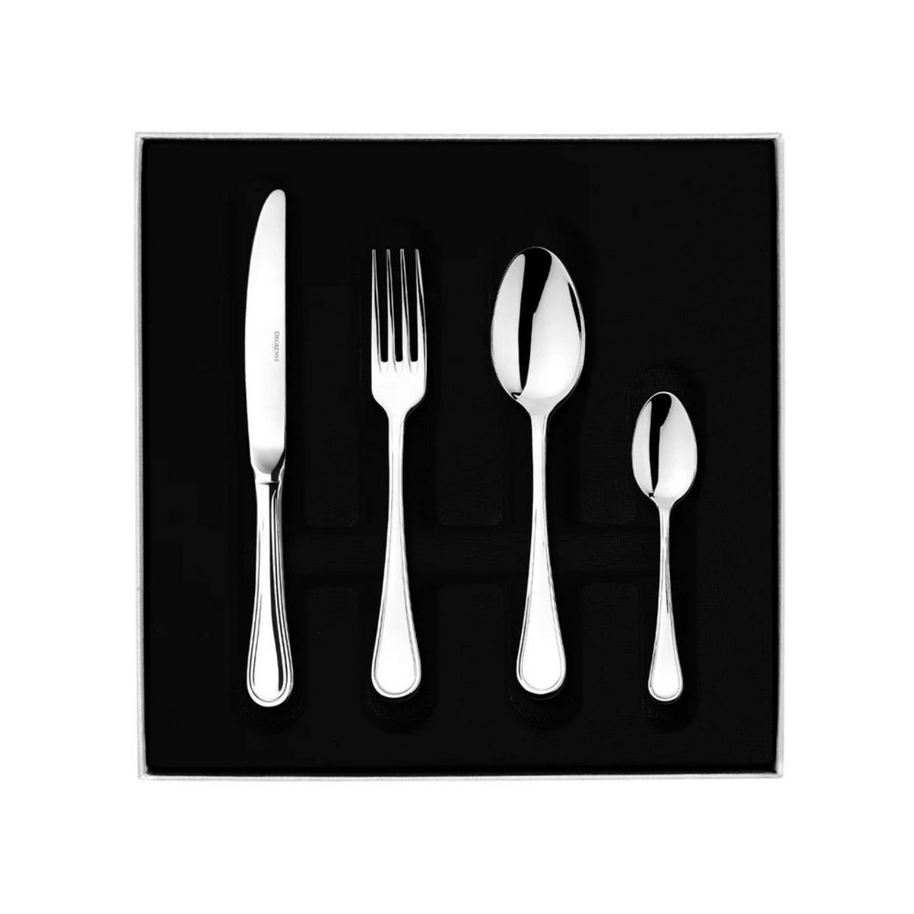 Couverts 20 Pièces Pour 4 Personnes - Set Couverts Acier Inoxydable Noir Poli Miroir - Cuillères, Couteaux, Fourchettes