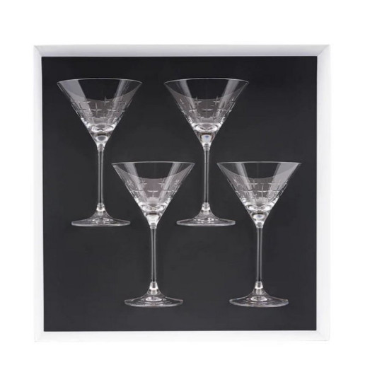Coffret de 4 verres à martini DEGRENNE Newport Twist 21cl