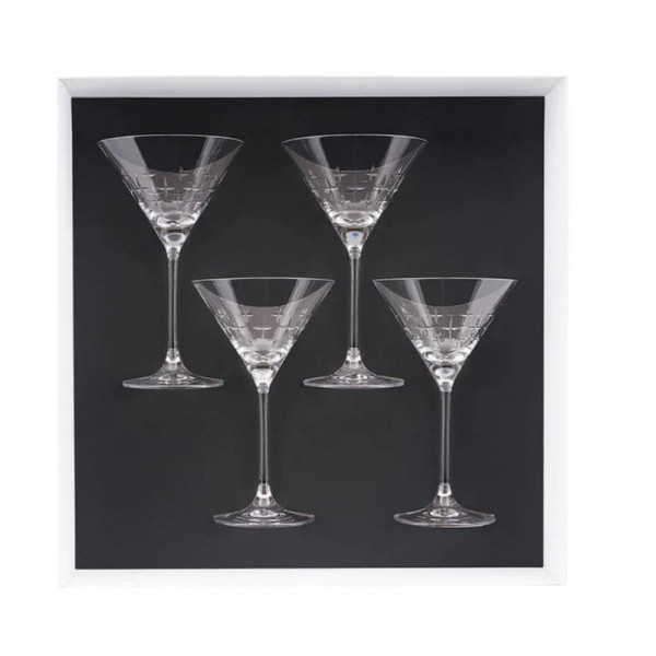 Coffret de 4 verres à martini DEGRENNE Newport Twist 21cl