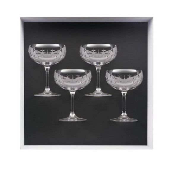 Coffret de 4 coupes à cocktail/glace DEGRENNE Newport Twist 28cl