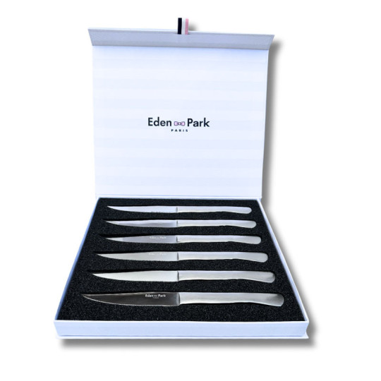 Coffret de 6 couteaux de table OVALIE Eden Park en inox