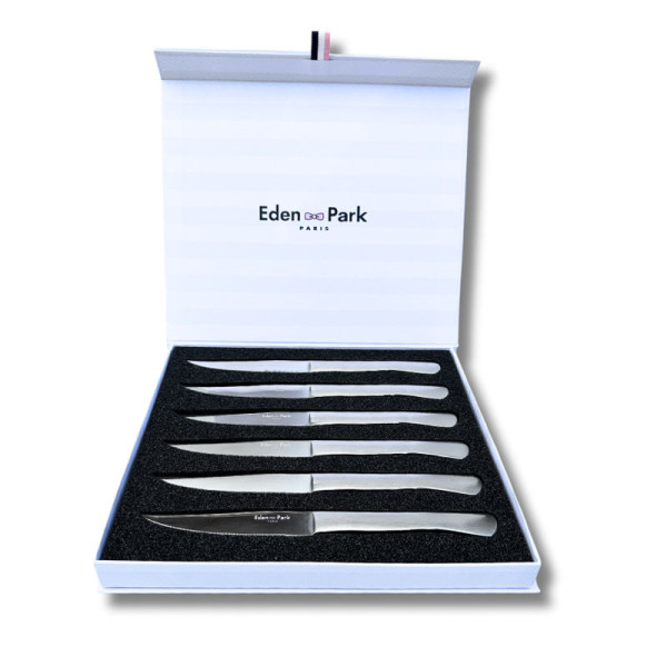 Coffret de 6 couteaux de table OVALIE Eden Park en inox