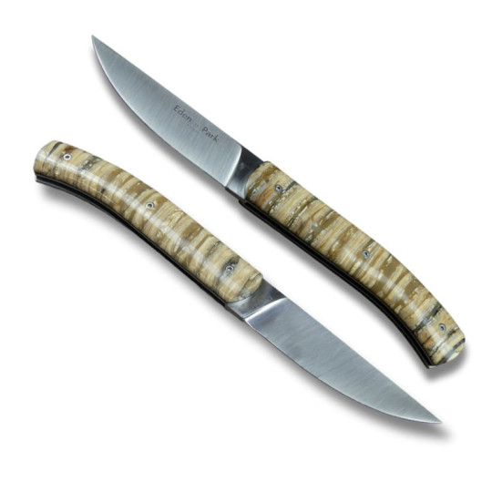 Couteau de poche OVALIE Eden Park Molaire de Mammouth marron