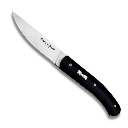 Couteau de poche OVALIE Eden Park Legendary série numérotée plein manche 11cm en bois d'ébène