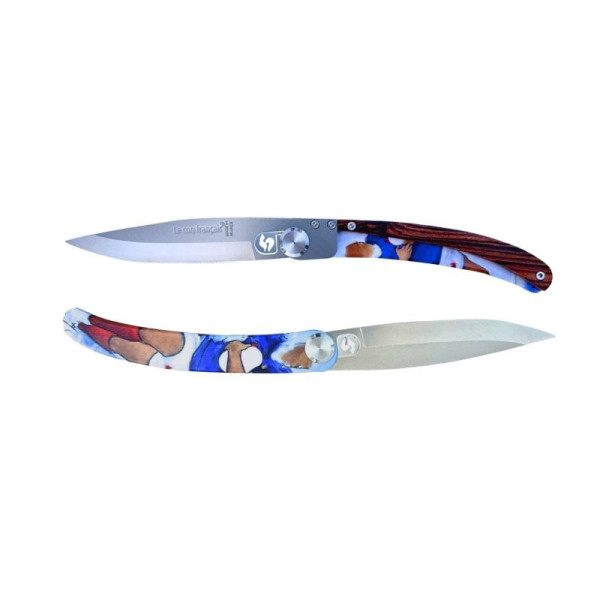 Couteau de poche OVALIE Lock French Flair par Lucie Llong en bois de violette