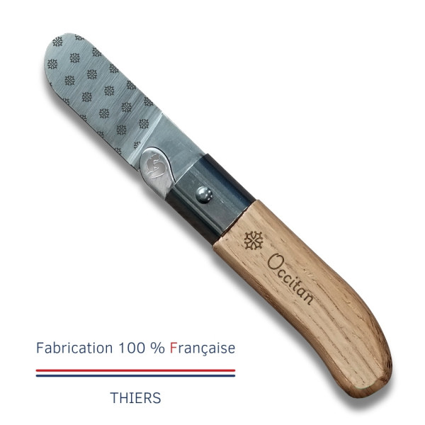 Couteau de poche LE COQ FRANCAIS Le P'tit Coq Occitan manche en bois de chêne