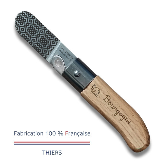Couteau de poche LE COQ FRANCAIS Le P'tit Coq Bourguignon manche en bois de chêne