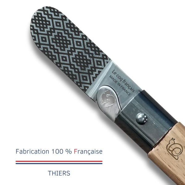 Couteau de poche LE COQ FRANCAIS Le P'tit Coq Bourguignon manche en bois de chêne