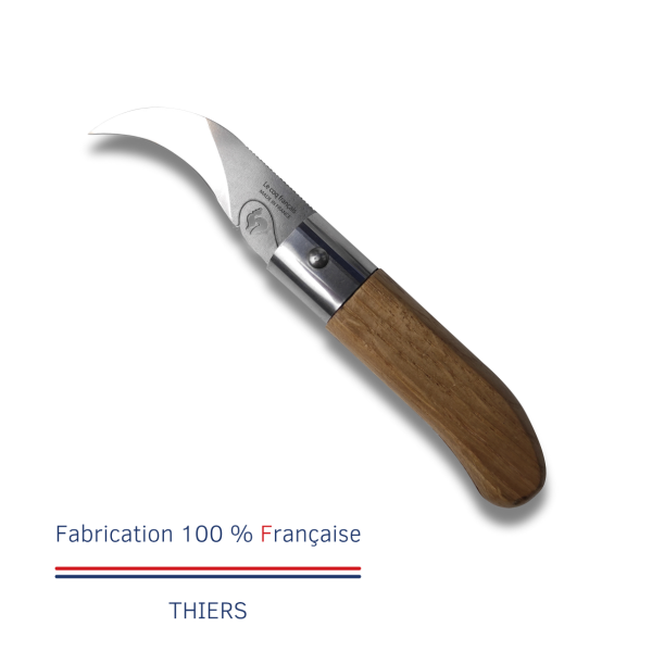Couteau de poche LE COQ FRANCAIS Le Coq à champignons Standard manche en bois de chêne