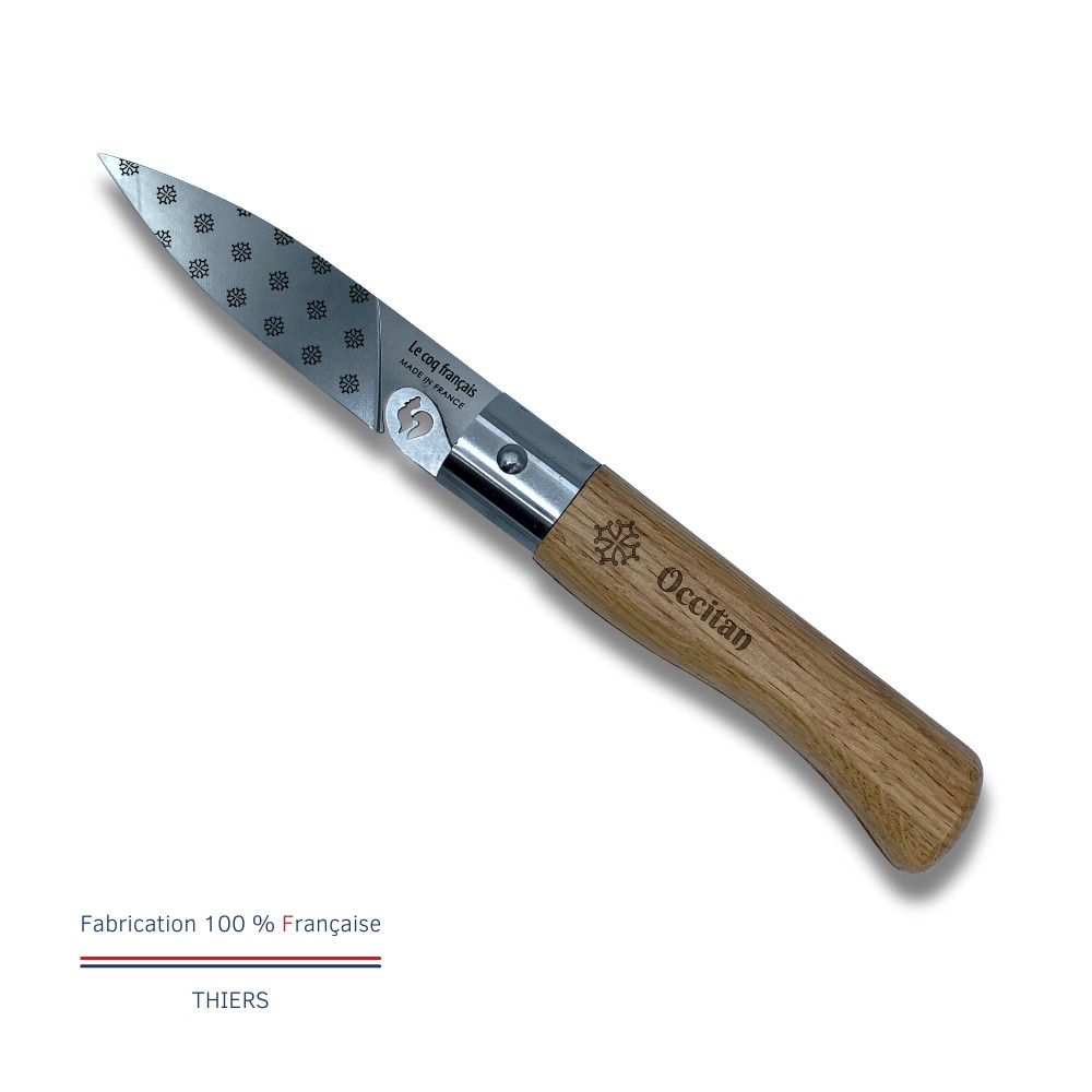 Couteau de poche n°8 manche en bois de hêtre - lame inox 8.5cm - Inox - Opinel