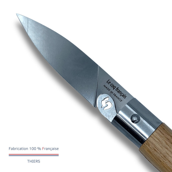 Couteau de poche LE COQ FRANCAIS Le Coq Virole Standard manche en bois de chêne