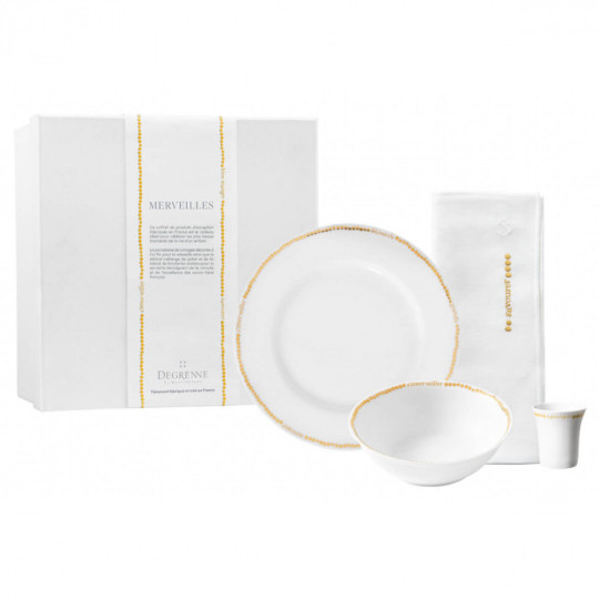 Coffret 4 pièces DEGRENNE Merveilles en porcelaine