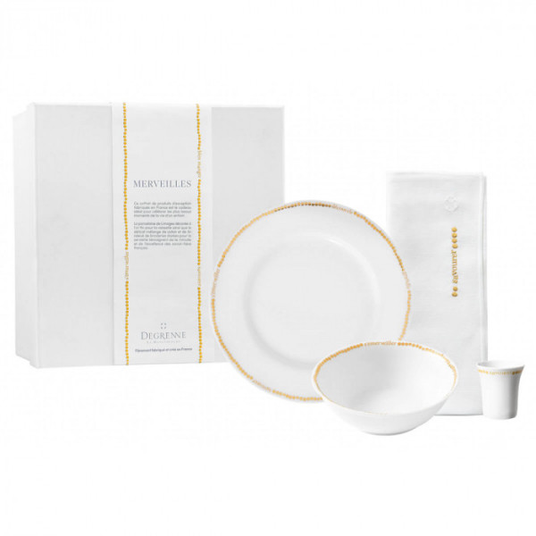 Coffret 4 pièces DEGRENNE Merveilles en porcelaine