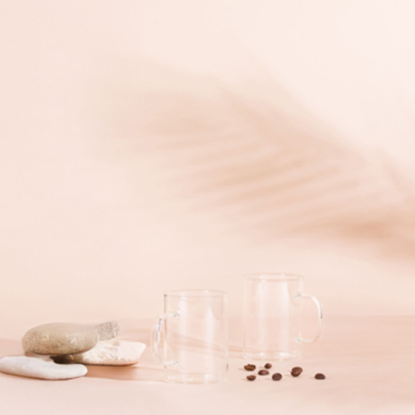 Set de 2 tasses CRISTEL en verre