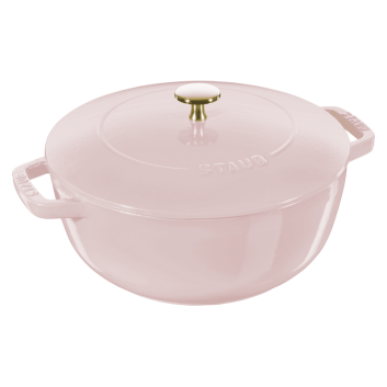 Marmite cocotte chistera STAUB Sorbet rose 26cm en fonte