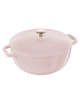 Marmite cocotte chistera STAUB Sorbet rose 26cm en fonte