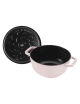 Marmite cocotte chistera STAUB Sorbet rose 26cm en fonte