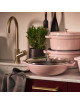 Wok STAUB Sorbet rose en fonte 30cm avec couvercle