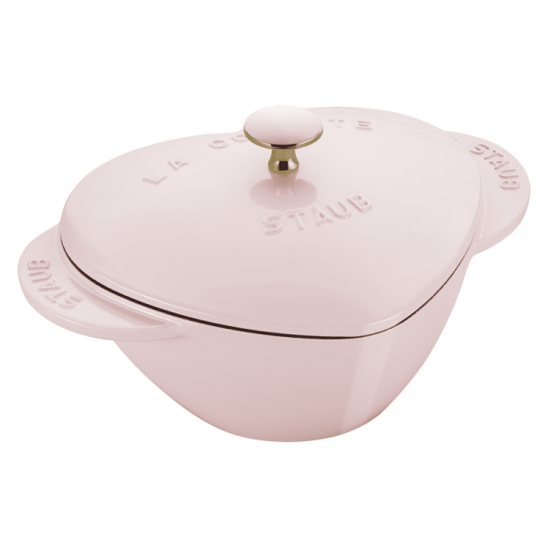 Cocotte coeur STAUB Sorbet rose en fonte 20cm