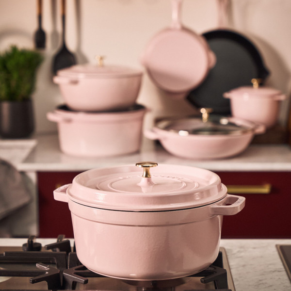 Cocotte ronde STAUB Sorbet rose en fonte - 4 tailles