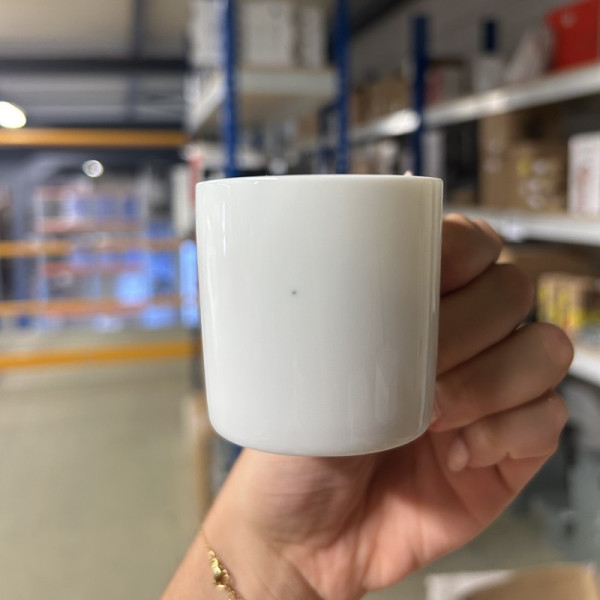 Second choix DEGRENNE lot de 6 tasses à café L Blanc 10cl porcelaine
