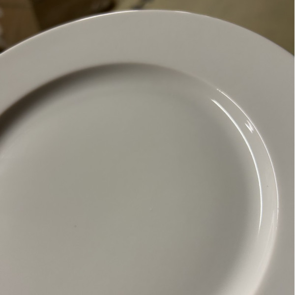 Second choix DEGRENNE lot de 6 assiettes à dessert Eclipse Blanc 21,5cm porcelaine
