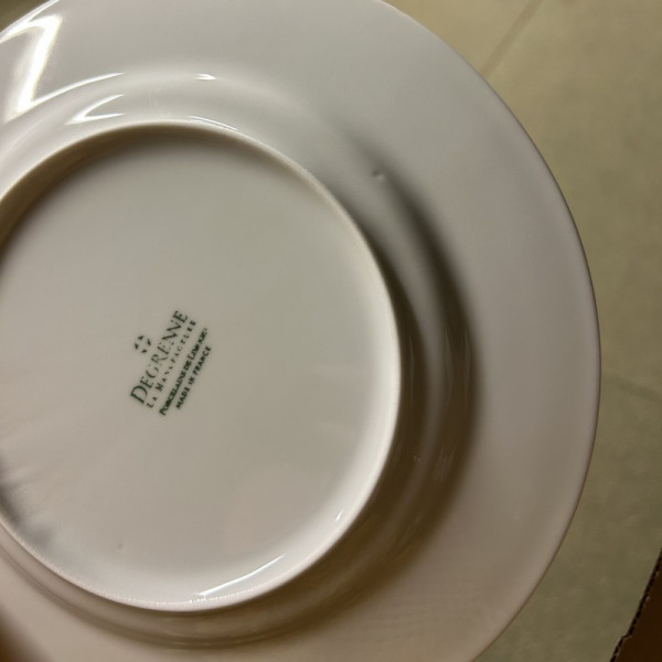 Second choix DEGRENNE lot de 6 assiettes à dessert Eclipse Blanc 21,5cm porcelaine