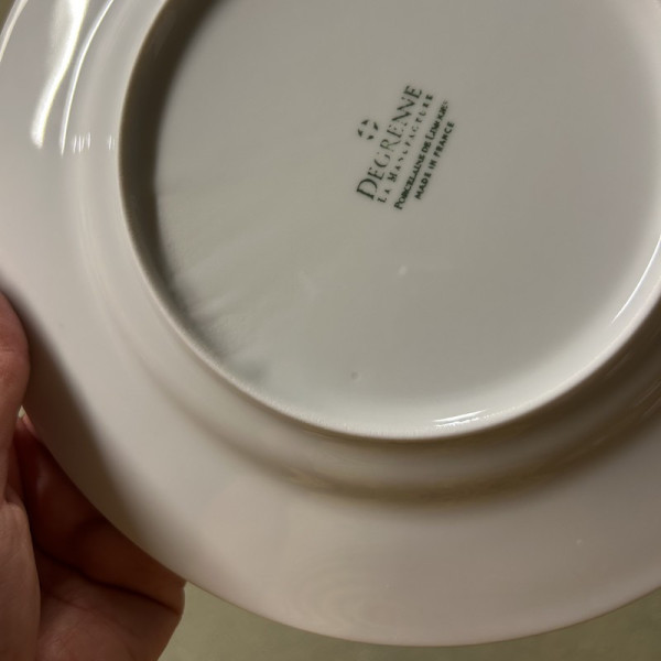 Second choix DEGRENNE lot de 6 assiettes à dessert Eclipse Blanc 21,5cm porcelaine