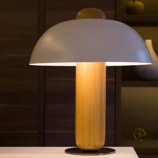 Lampe à poser Kos Lighting Clochette en bois