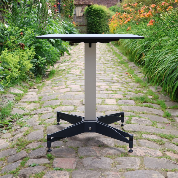 Table bistro FIX MOTION plateau carré 64cm + pied FM 4b original autostabilisant - 3 finitions