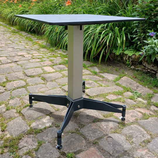 Table bistro FIX MOTION plateau carré 70cm + pied FM 4b original autostabilisant - 3 finitions
